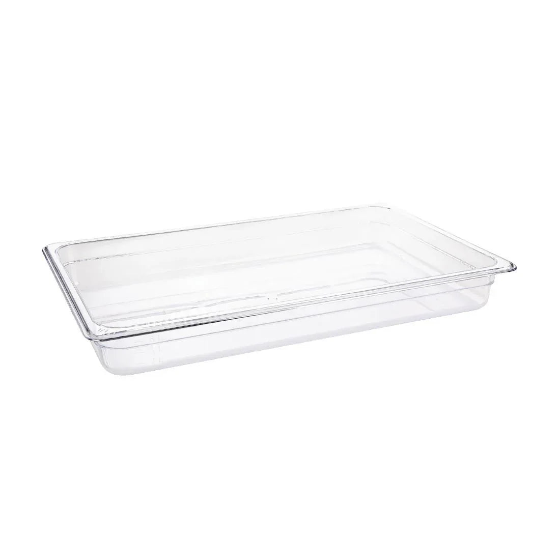U224 Vogue Polycarbonate 1/1 Gastronorm Container 65mm Clear - JD Catering Equipment Solutions Ltd
