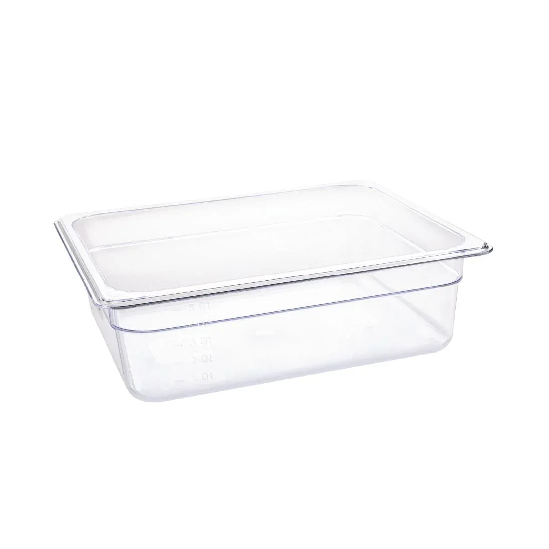 U229 Vogue Polycarbonate 1/2 Gastronorm Container 100mm Clear - JD Catering Equipment Solutions Ltd