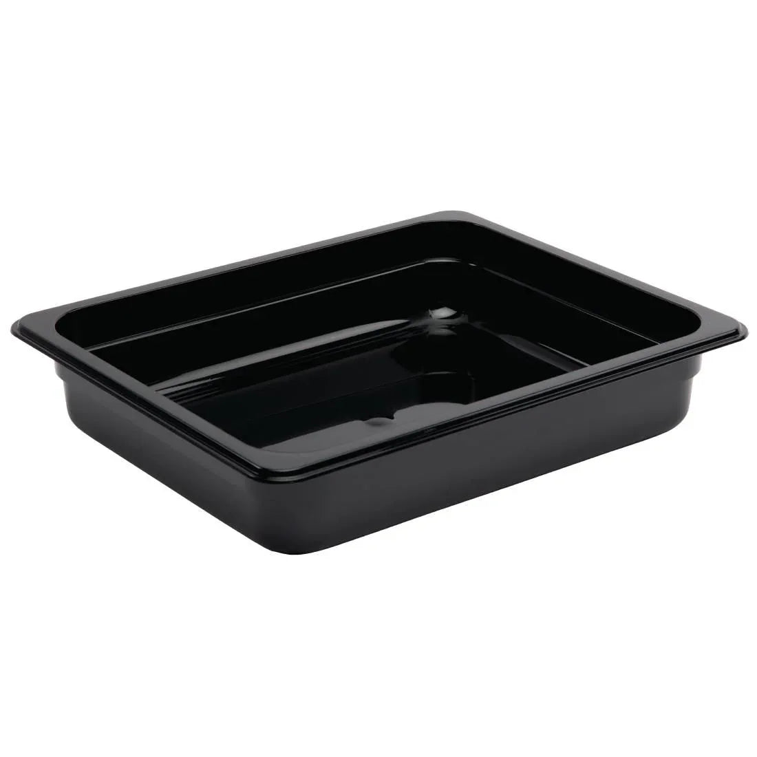 U458 Vogue Polycarbonate 1/2 Gastronorm Container 65mm Black - JD Catering Equipment Solutions Ltd