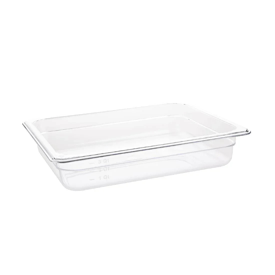 U228 Vogue Polycarbonate 1/2 Gastronorm Container 65mm Clear - JD Catering Equipment Solutions Ltd
