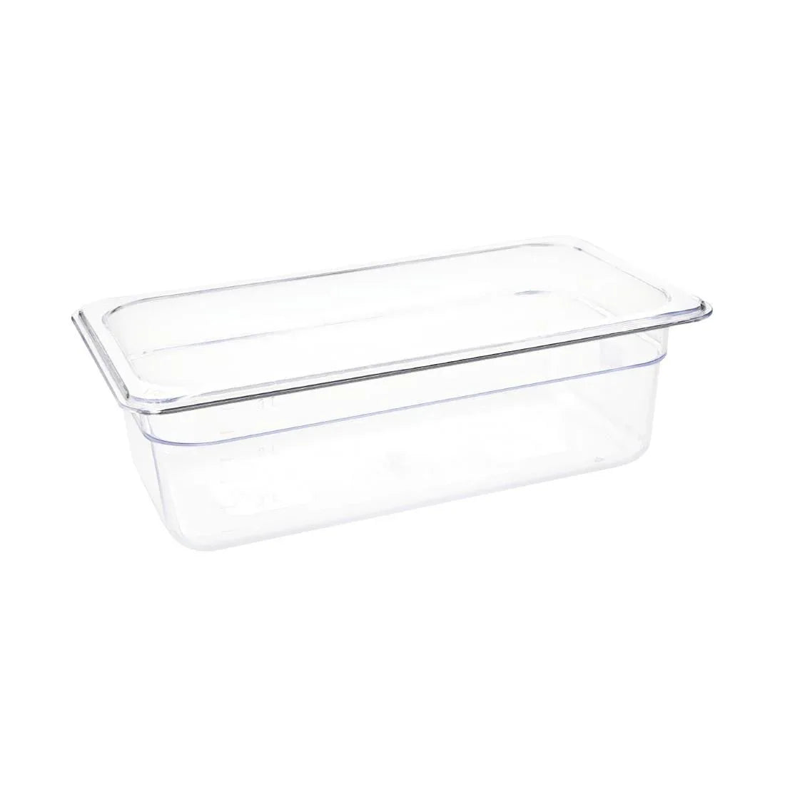 U233 Vogue Polycarbonate 1/3 Gastronorm Container 100mm Clear - JD Catering Equipment Solutions Ltd