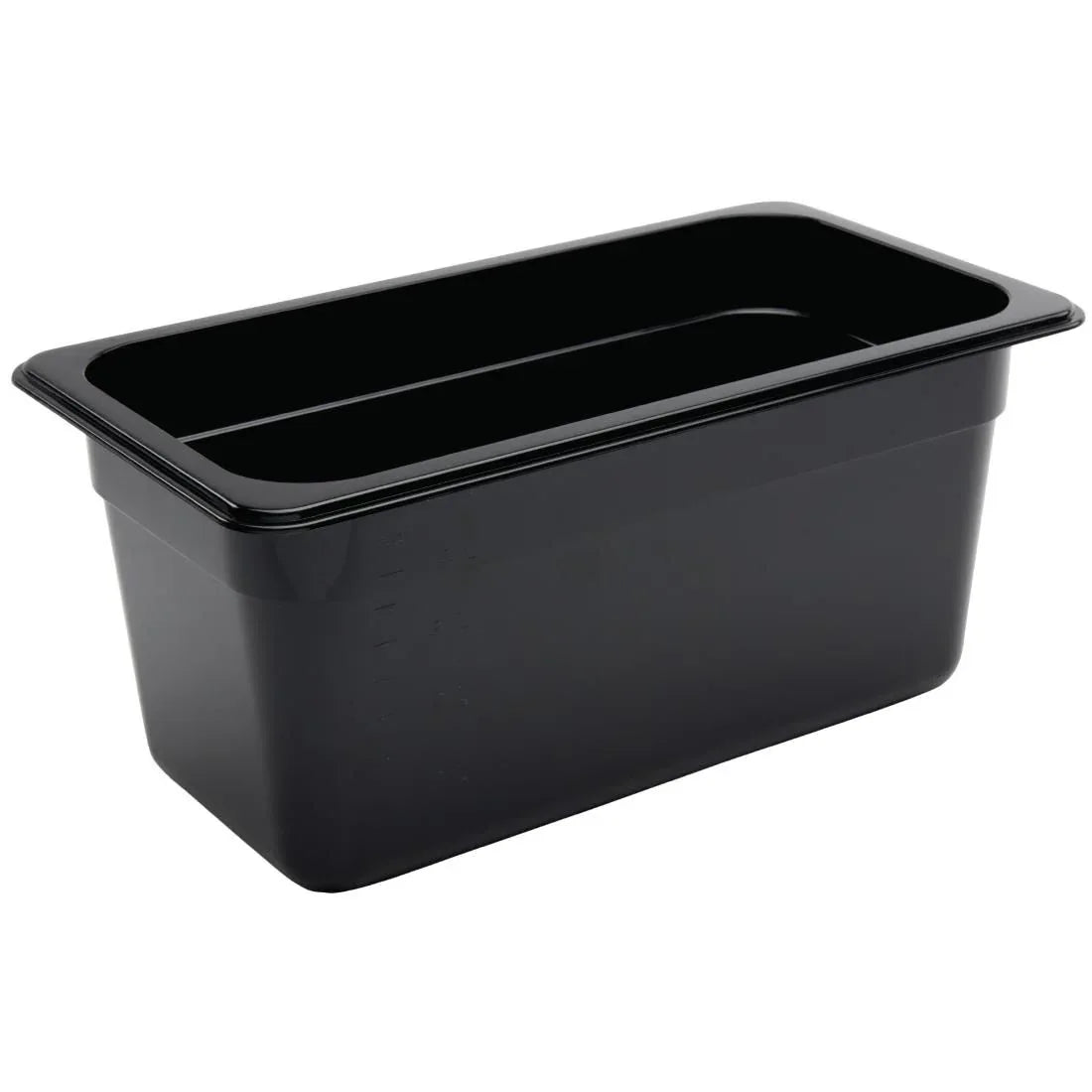 U464 Vogue Polycarbonate 1/3 Gastronorm Container 150mm Black - JD Catering Equipment Solutions Ltd