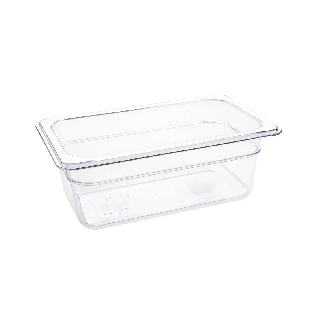 U237 Vogue Polycarbonate 1/4 Gastronorm Container 100mm Clear - JD Catering Equipment Solutions Ltd