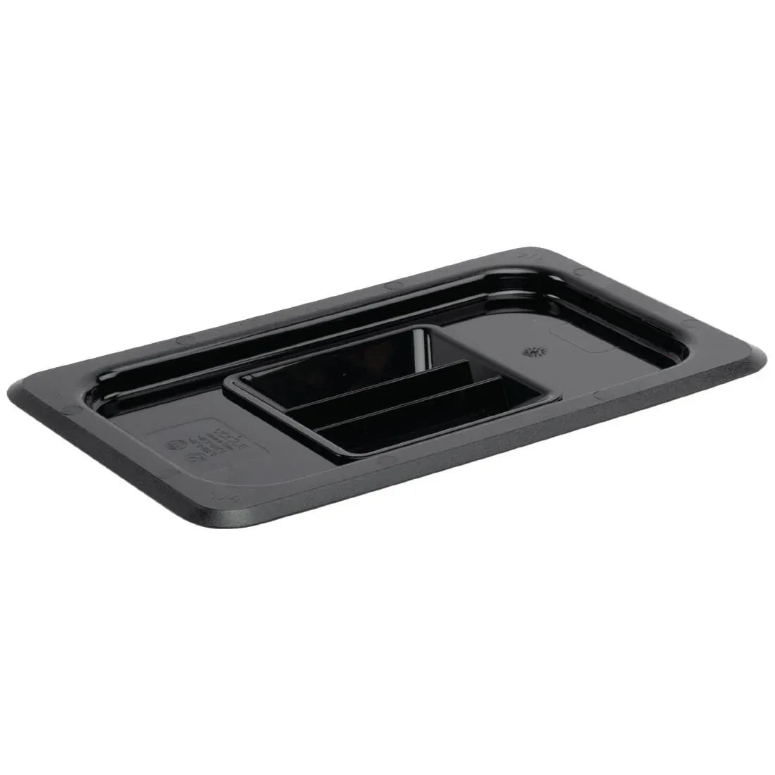 U477 Vogue Polycarbonate 1/4 Gastronorm Lid Black - JD Catering Equipment Solutions Ltd