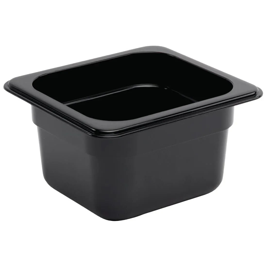 U470 Vogue Polycarbonate 1/6 Gastronorm Container 100mm Black - JD Catering Equipment Solutions Ltd