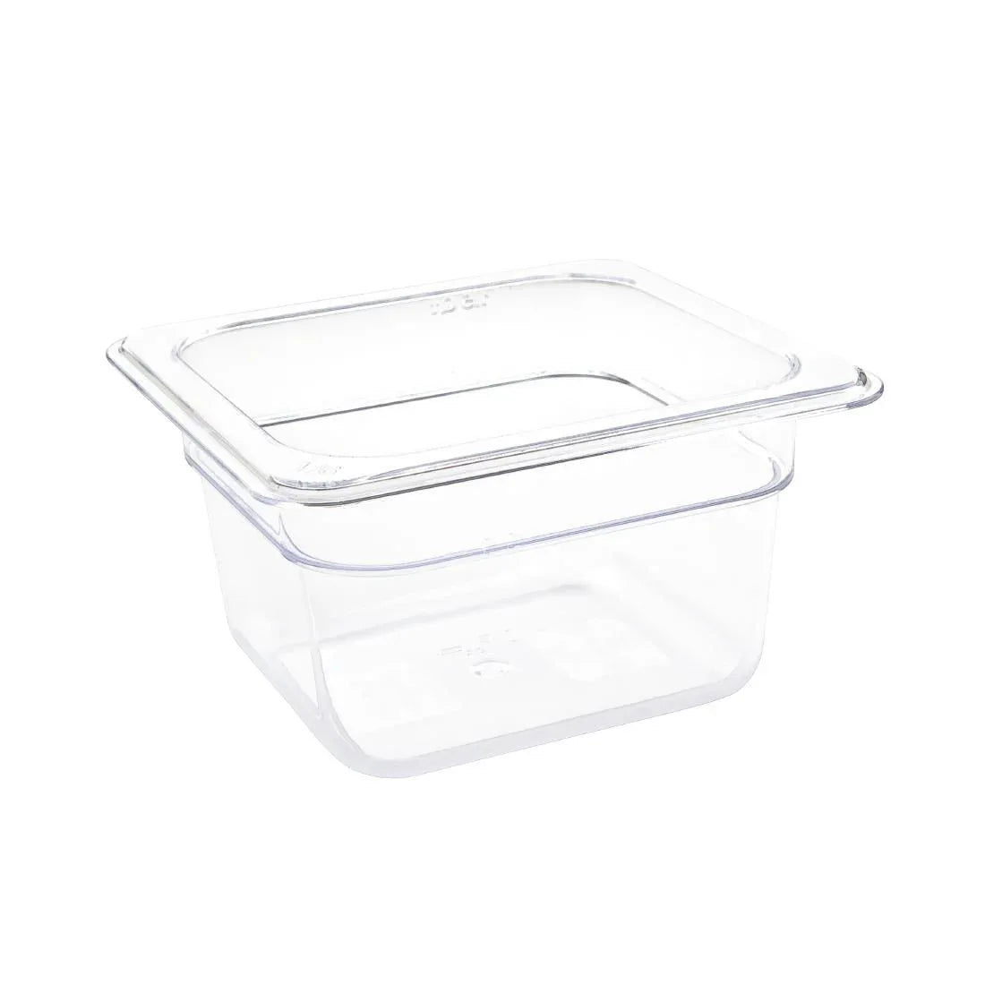 U240 Vogue Polycarbonate 1/6 Gastronorm Container 100mm Clear - JD Catering Equipment Solutions Ltd