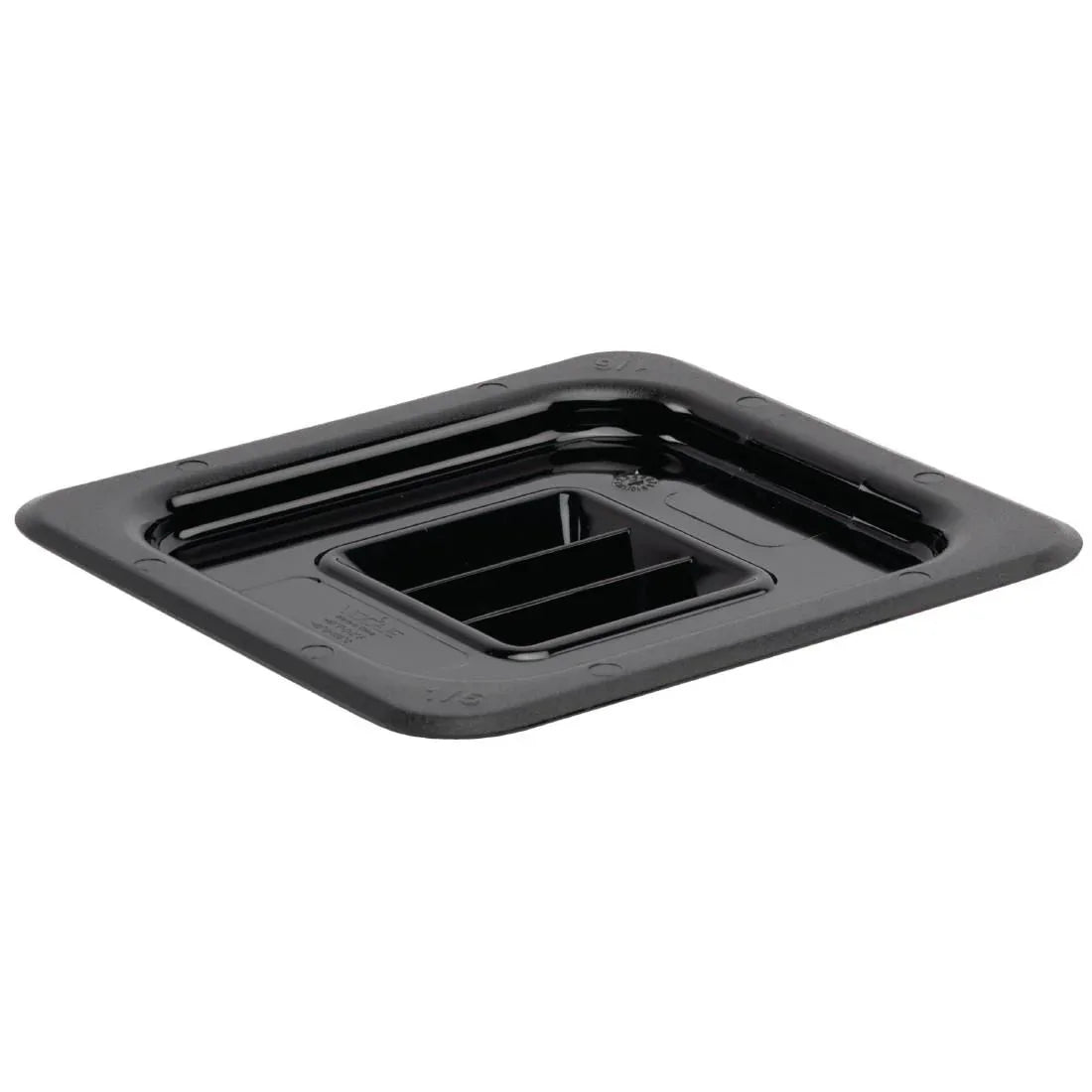 U478 Vogue Polycarbonate 1/6 Gastronorm Lid Black - JD Catering Equipment Solutions Ltd