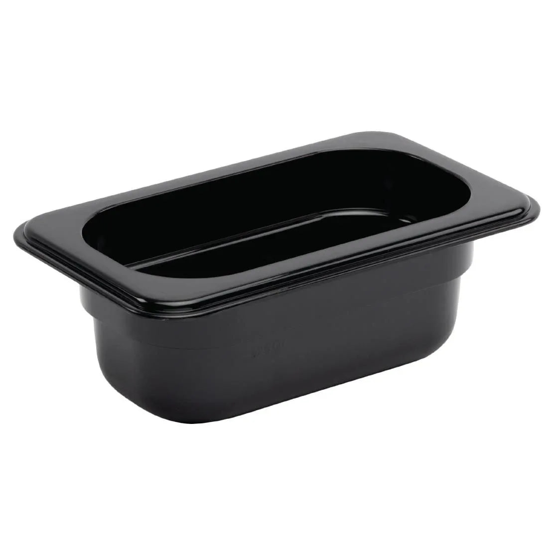 U472 Vogue Polycarbonate 1/9 Gastronorm Container 65mm Black - JD Catering Equipment Solutions Ltd
