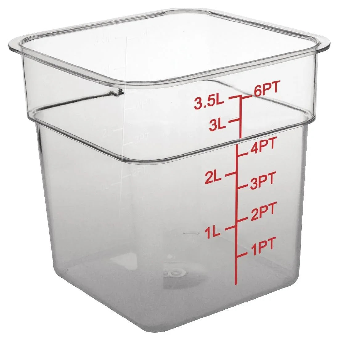 CF021 Vogue Polycarbonate Square Storage Container 3.5Ltr - JD Catering Equipment Solutions Ltd