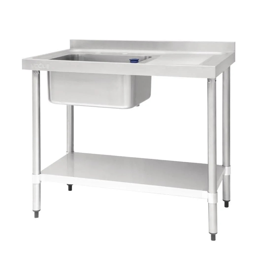 DY820 Vogue Single Sink Right Hand Drainer 1000mm - JD Catering Equipment Solutions Ltd