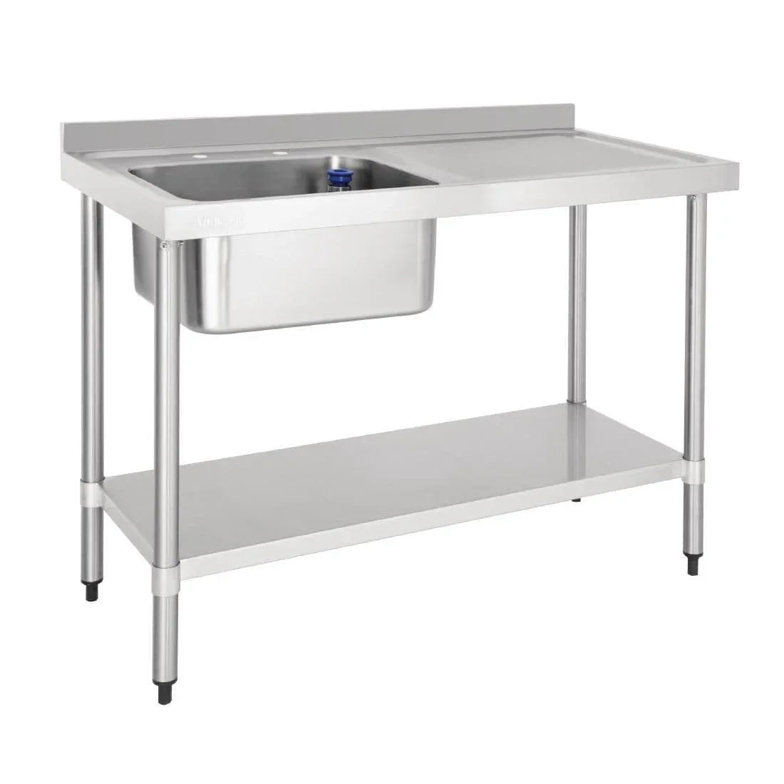 DY823 Vogue Single Sink Right Hand Drainer 1200mm - JD Catering Equipment Solutions Ltd