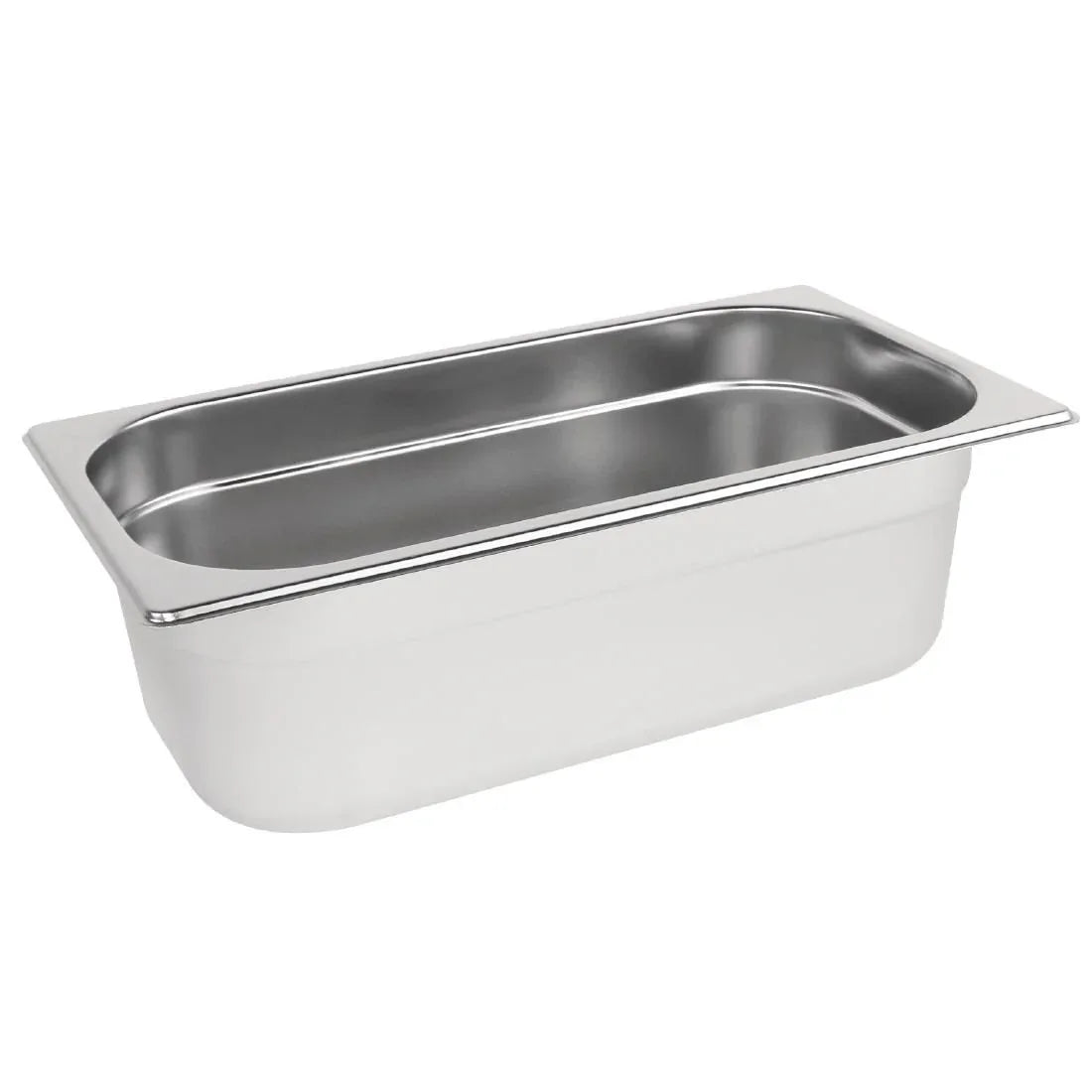 K933 Vogue Stainless Steel 1/3 Gastronorm Pan 100mm - JD Catering Equipment Solutions Ltd