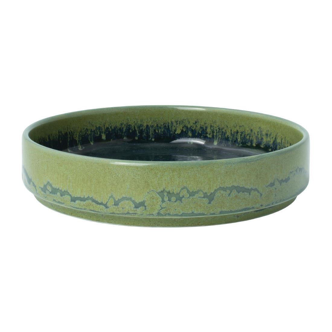 VV2521 Steelite Aurora Vesuvius Burnt Emerald Round Stacking Trays 135mm (Pack of 12)