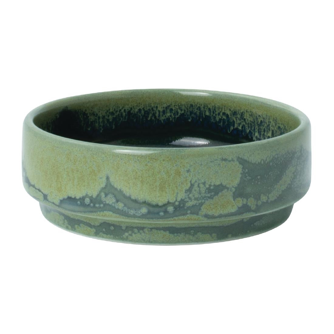 VV2523 Steelite Aurora Vesuvius Burnt Emerald Round Stacking Trays 75mm (Pack of 12)