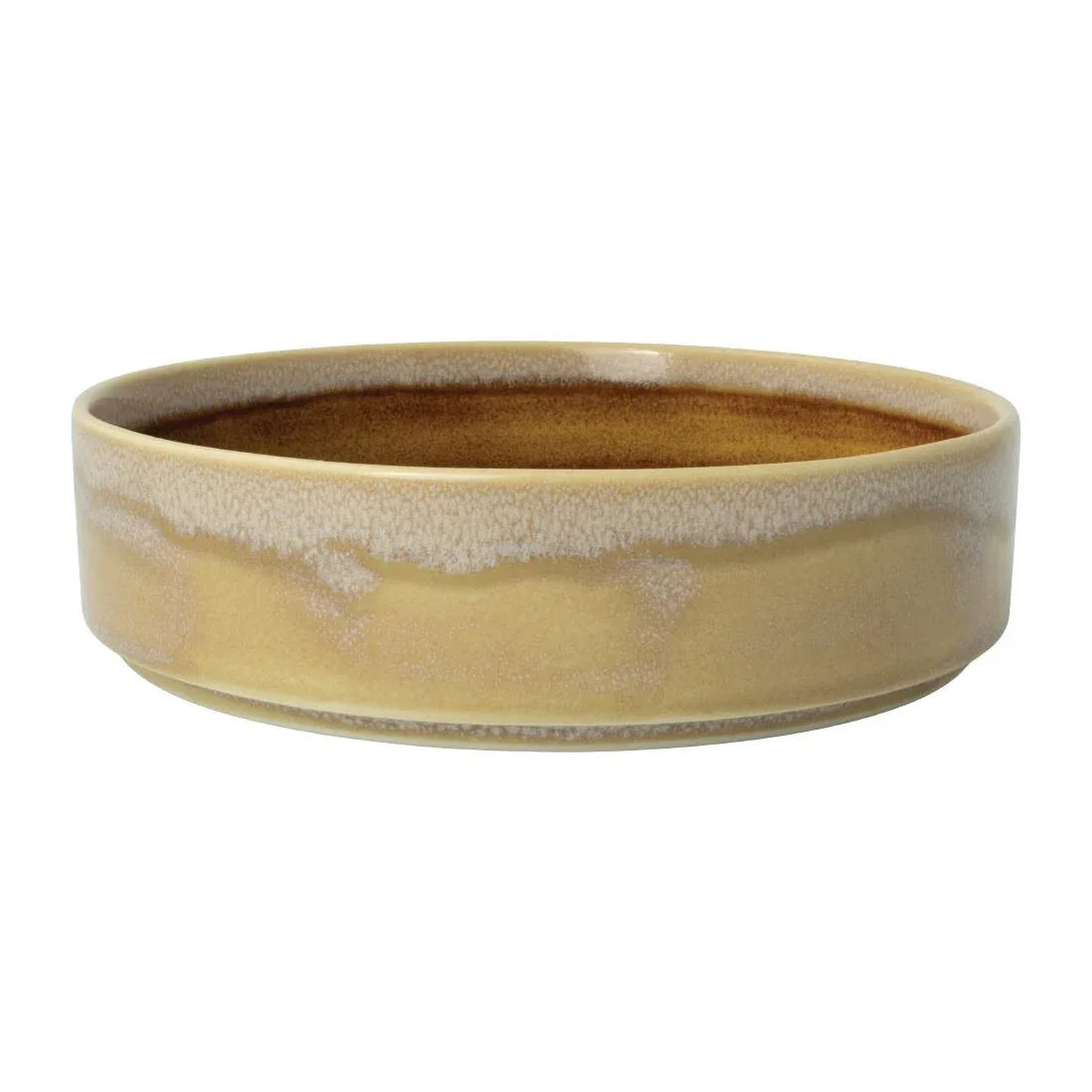 VV2540 Steelite Aurora Vesuvius Amber Round Stacking Trays 203mm (Pack of 12) - JD Catering Equipment Solutions Ltd