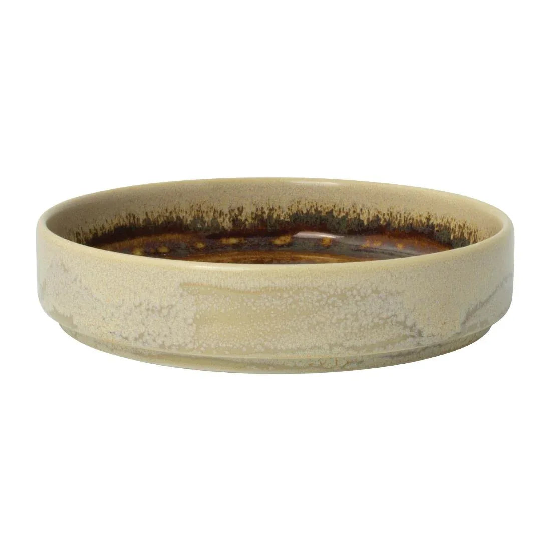VV2542 Steelite Aurora Vesuvius Amber Round Stacking Trays 135mm (Pack of 12) - JD Catering Equipment Solutions Ltd