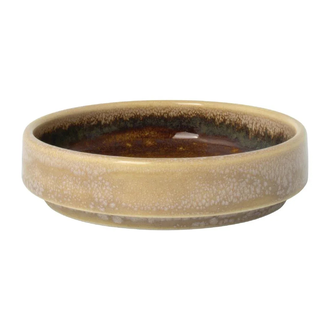 VV2543 Steelite Aurora Vesuvius Amber Round Stacking Trays 100mm (Pack of 12) - JD Catering Equipment Solutions Ltd