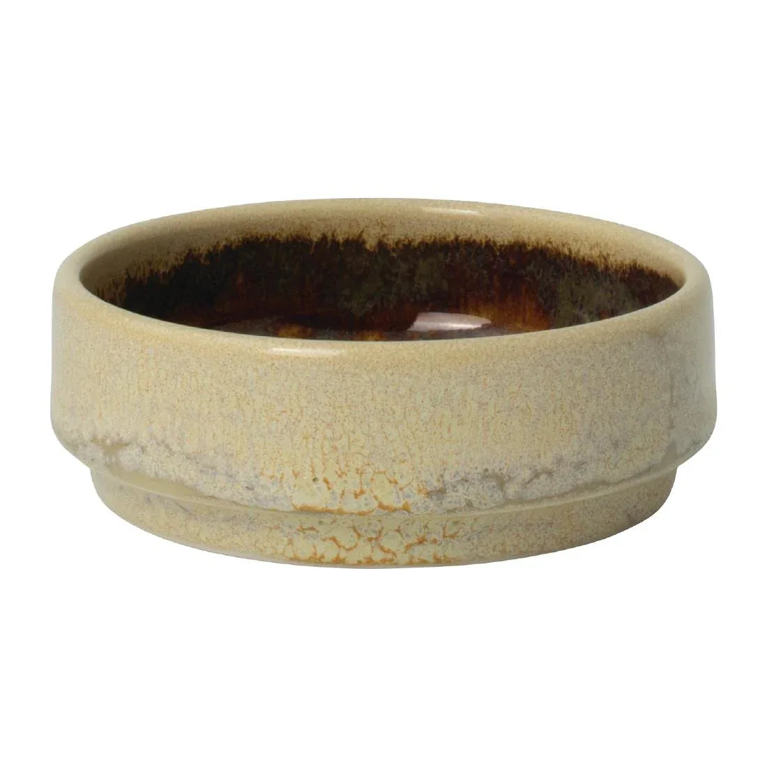 VV2544 Steelite Aurora Vesuvius Amber Round Stacking Trays 75mm (Pack of 12) - JD Catering Equipment Solutions Ltd