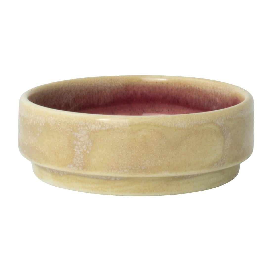 VV2565 Steelite Aurora Vesuvius Rose Quartz Trays Round 75mm (Pack of 12)