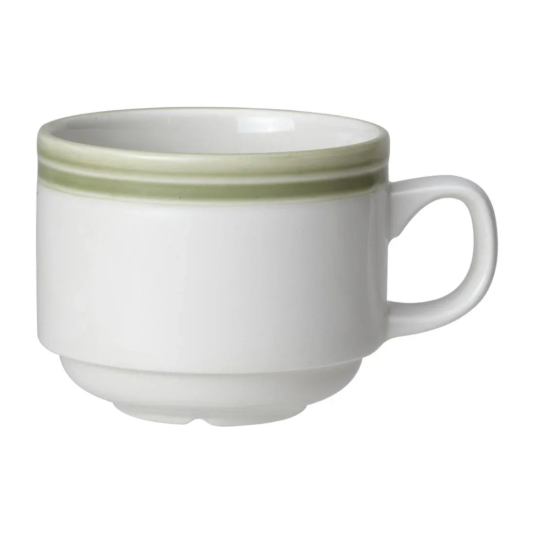 VV2659 Steelite Bead Sage Stacking Cups 200ml (Pack of 12) - JD Catering Equipment Solutions Ltd
