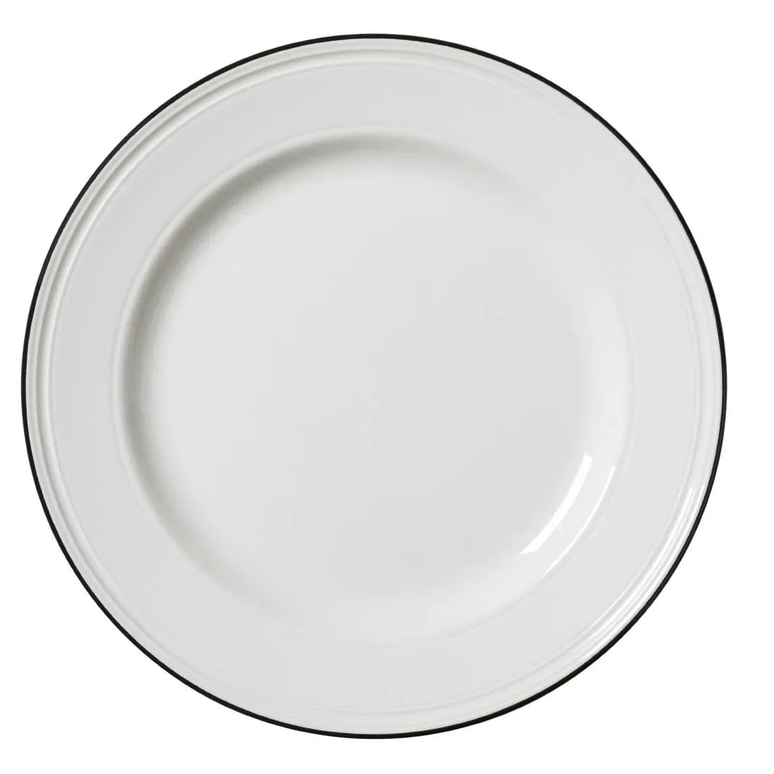 VV2672 Steelite Bead Black Band Plates 285mm (Pack of 6) - JD Catering Equipment Solutions Ltd