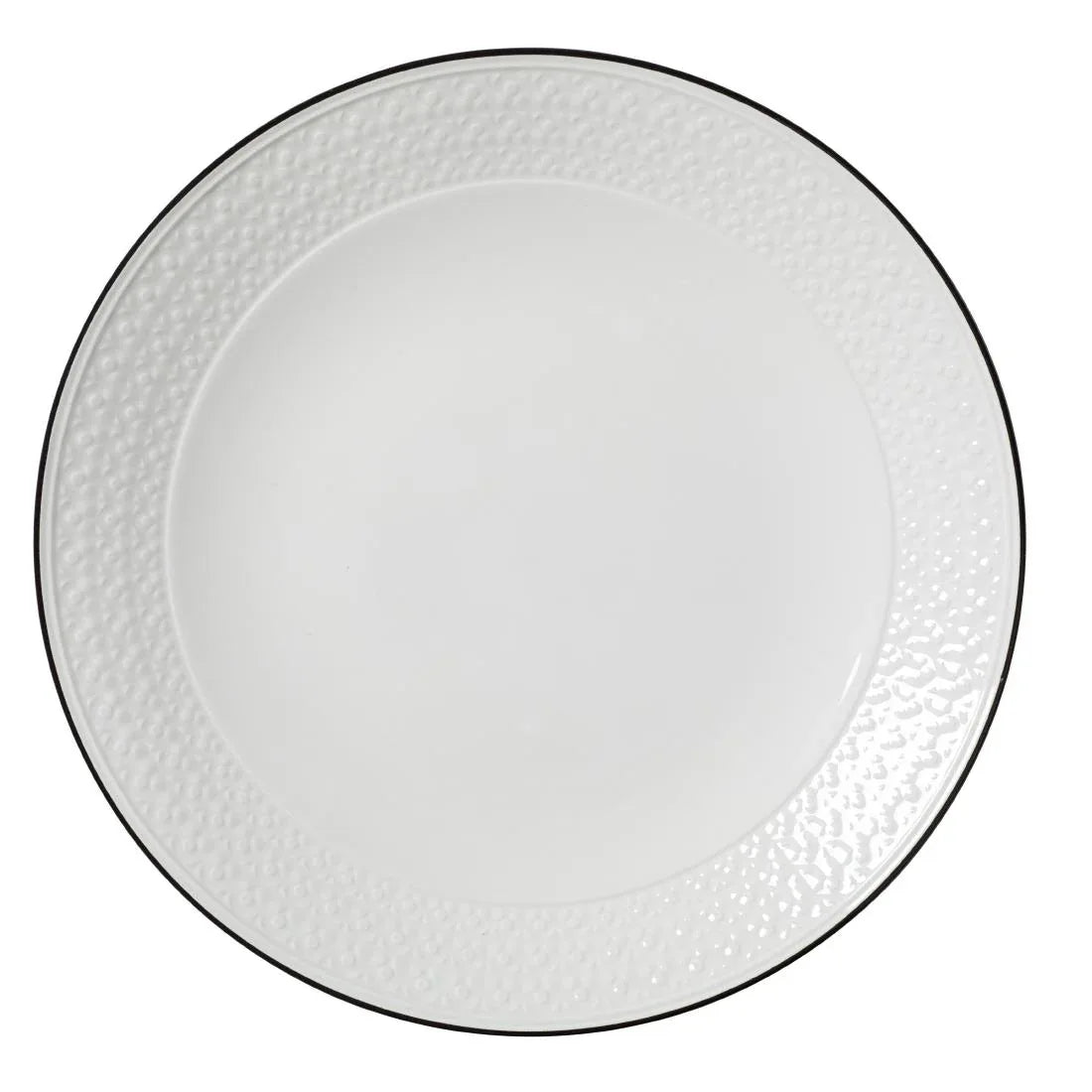 VV2673 Steelite Bead Black Band Coupe Plates 285mm (Pack of 6) - JD Catering Equipment Solutions Ltd