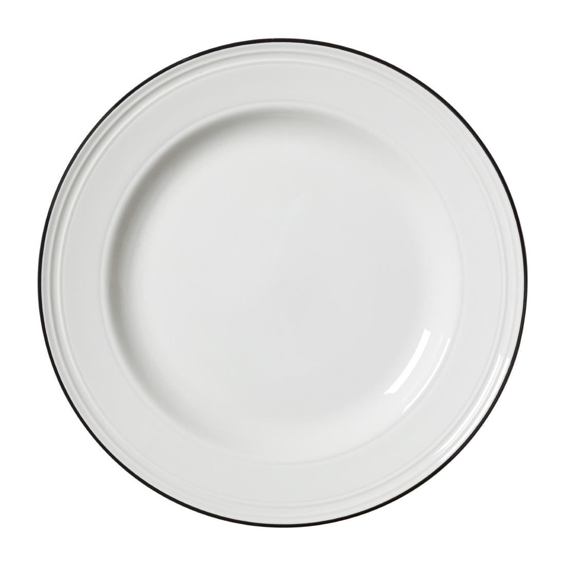 VV2674 Steelite Bead Black Band Plates 255mm (Pack of 12)