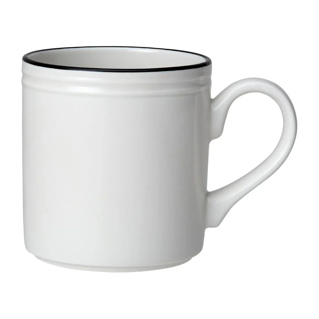 VV2682 Steelite Bead Black Band Mugs 285ml (Pack of 12) - JD Catering Equipment Solutions Ltd