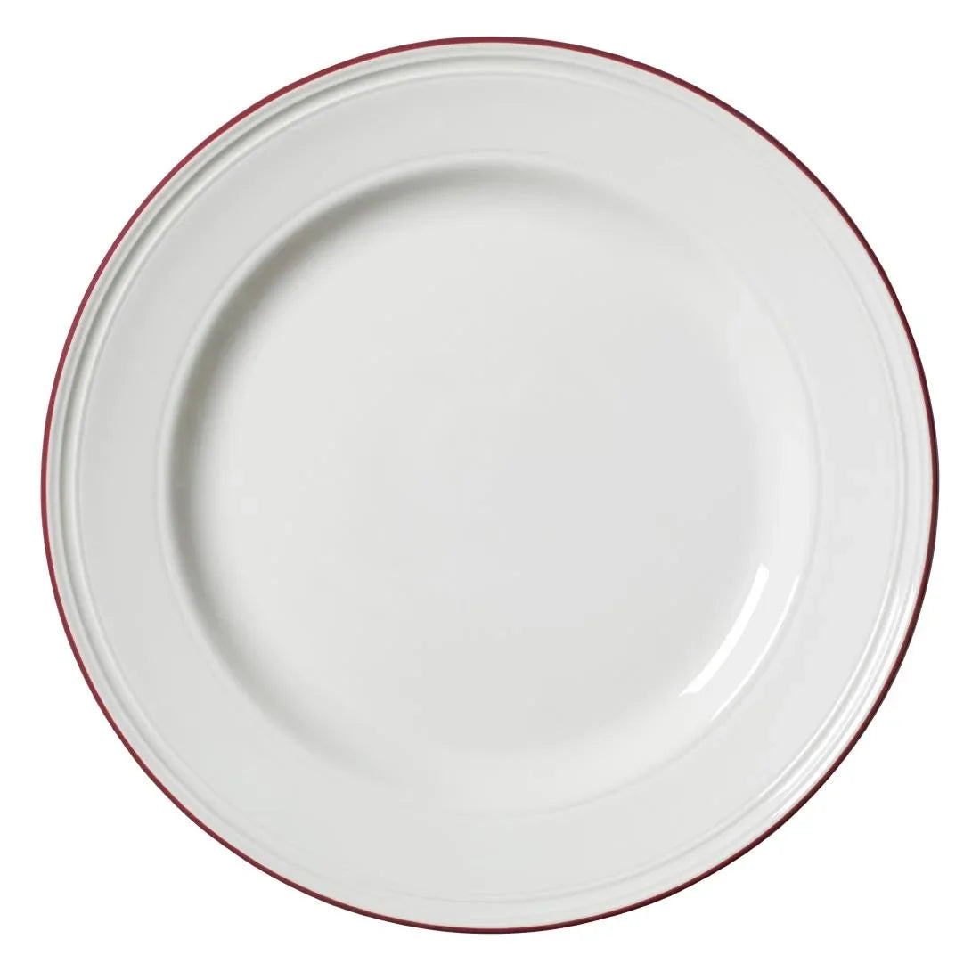 VV2683 Steelite Bead Maroon Band Plates 285mm (Pack of 6) - JD Catering Equipment Solutions Ltd