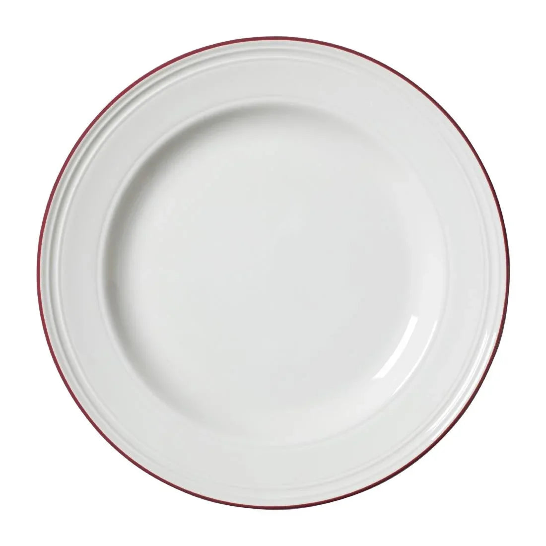VV2685 Steelite Bead Maroon Band Plates 255mm (Pack of 12) - JD Catering Equipment Solutions Ltd