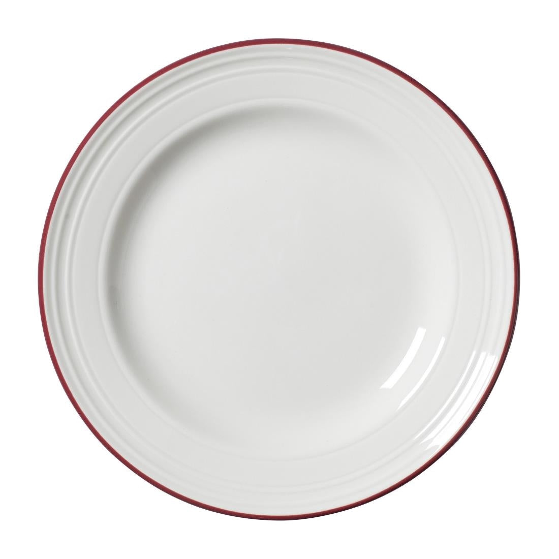 VV2687 Steelite Bead Maroon Band Plates 165mm (Pack of 12)