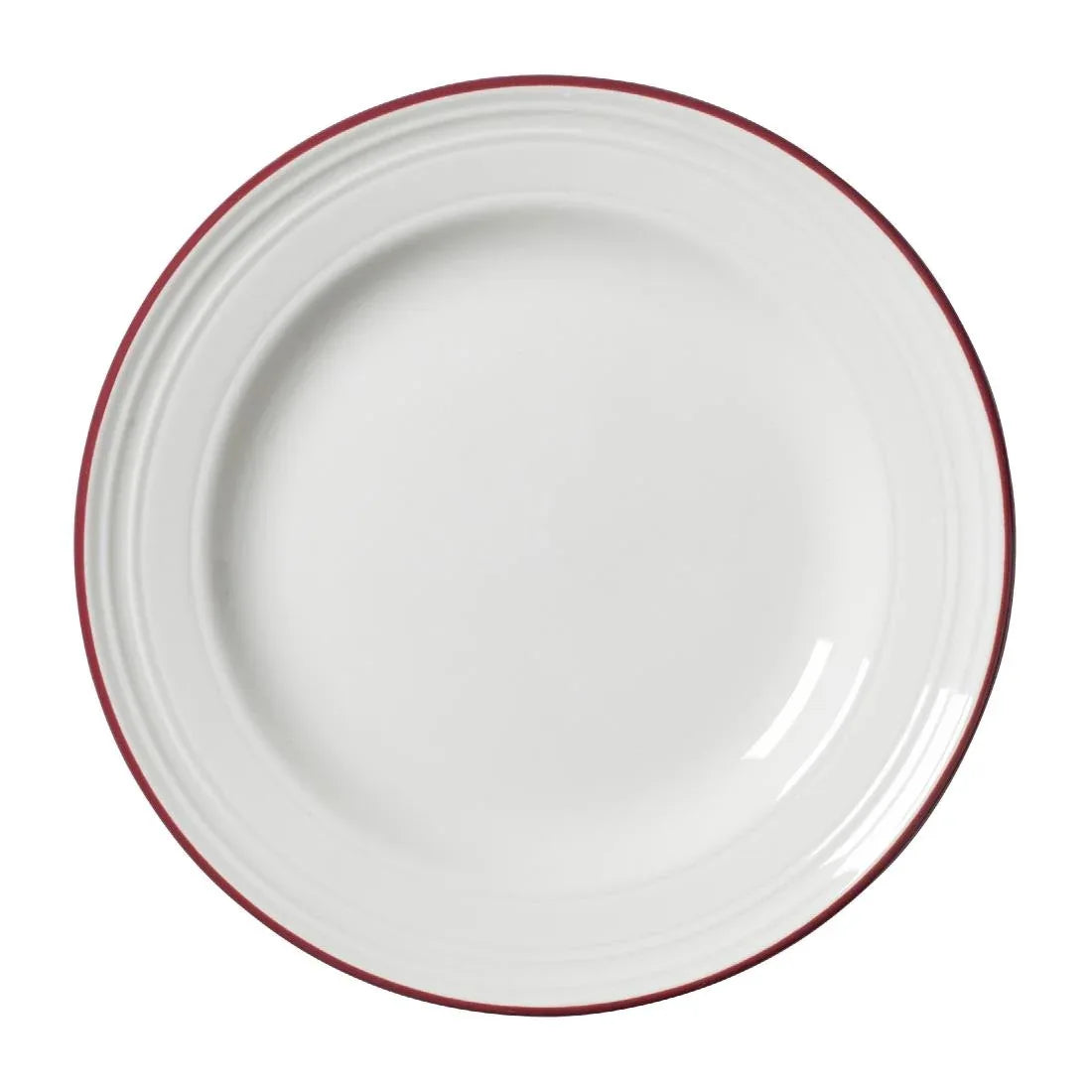 VV2687 Steelite Bead Maroon Band Plates 165mm (Pack of 12) - JD Catering Equipment Solutions Ltd
