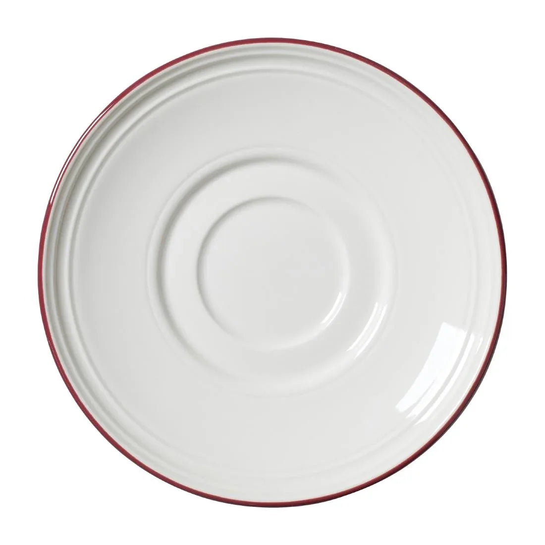 VV2688 Steelite Bead Maroon Band Saucers 150mm (Pack of 12) - JD Catering Equipment Solutions Ltd