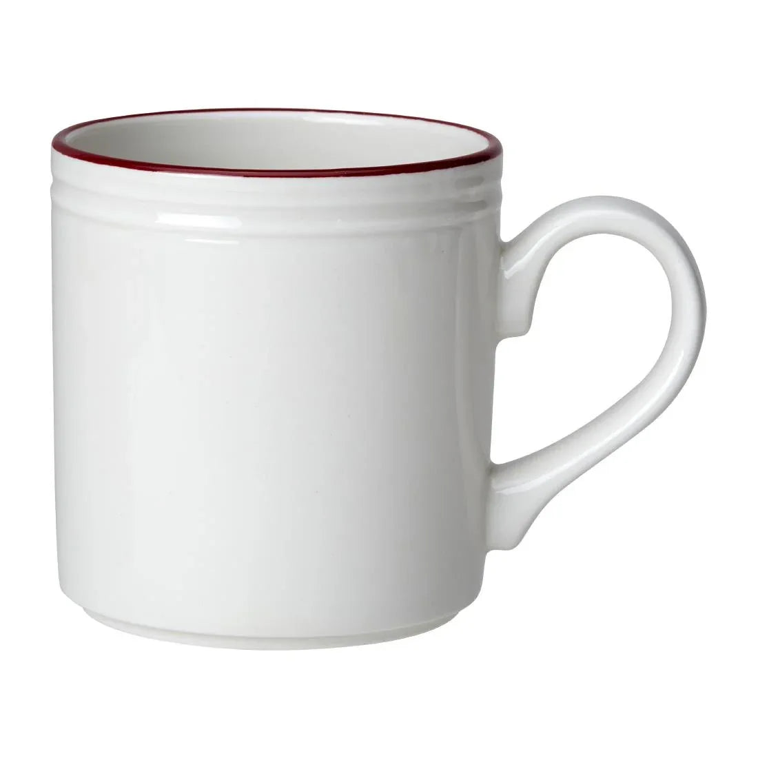 VV2693 Steelite Bead Maroon Band Mugs 285ml (Pack of 12) - JD Catering Equipment Solutions Ltd