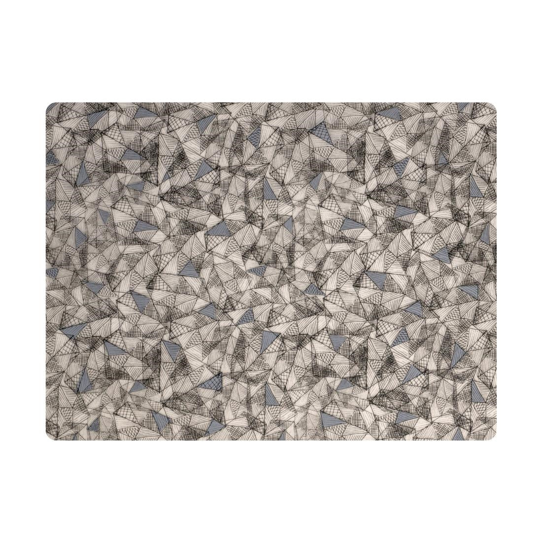 VV3427 Steelite Modern Twist Silicone Placemat Black Grey Hatch 305x400mm (Box 12)(Direct)