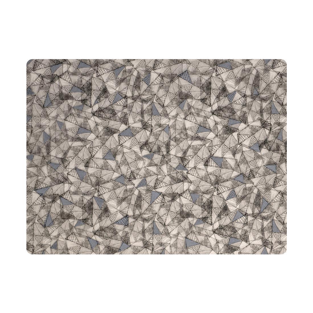 VV3427 Steelite Modern Twist Silicone Placemat Black Grey Hatch 305x400mm (Box 12)(Direct) - JD Catering Equipment Solutions Ltd