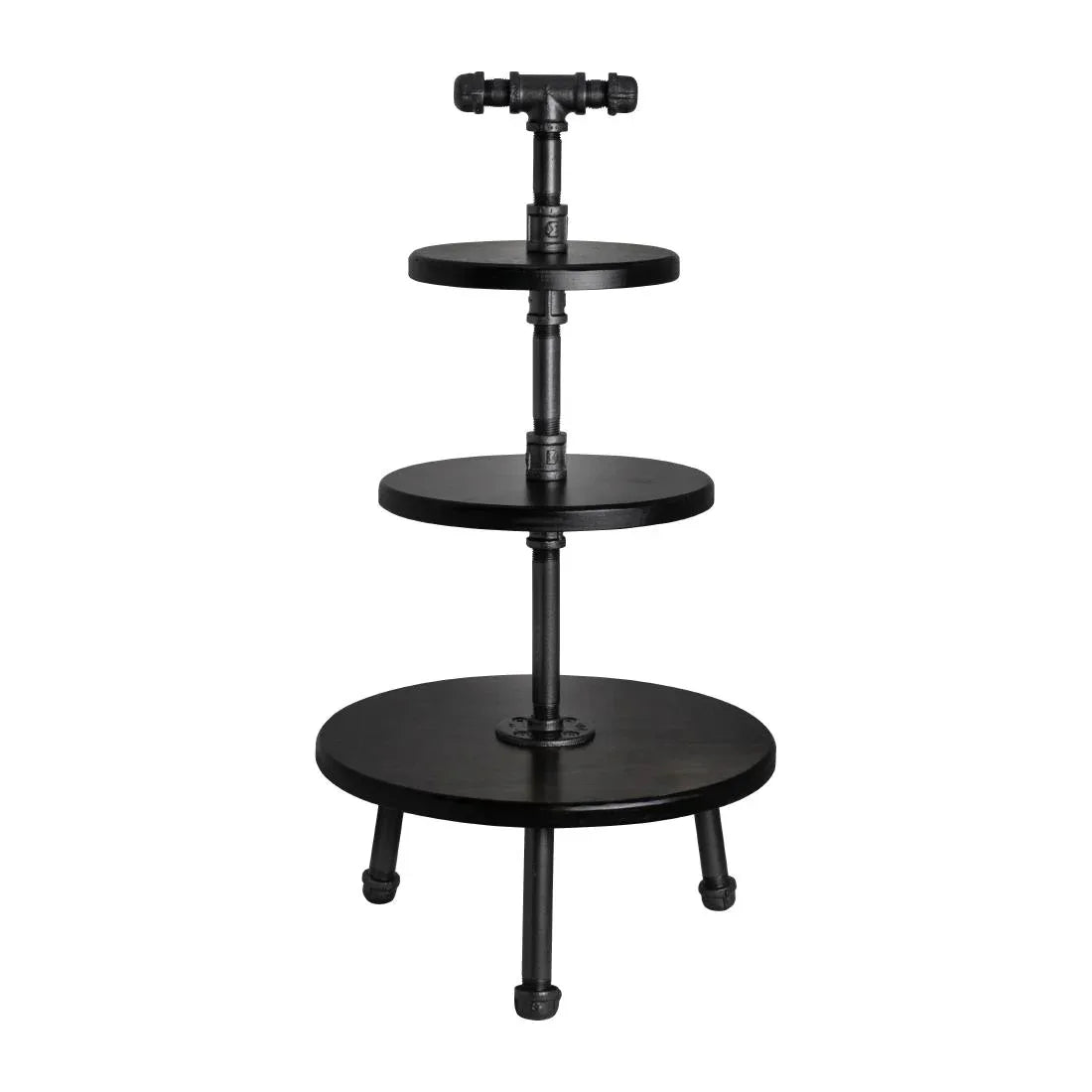 VV3454 Steelite Gun Metal Pipe Stand 3-Tier 355x674mm - JD Catering Equipment Solutions Ltd