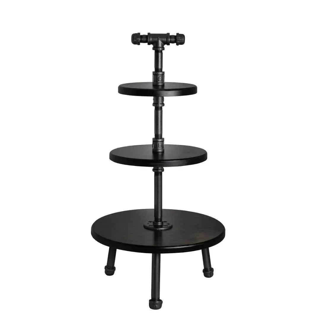 VV3455 Steelite Gun Metal Pipe Stand 3-Tier 355x509mm - JD Catering Equipment Solutions Ltd