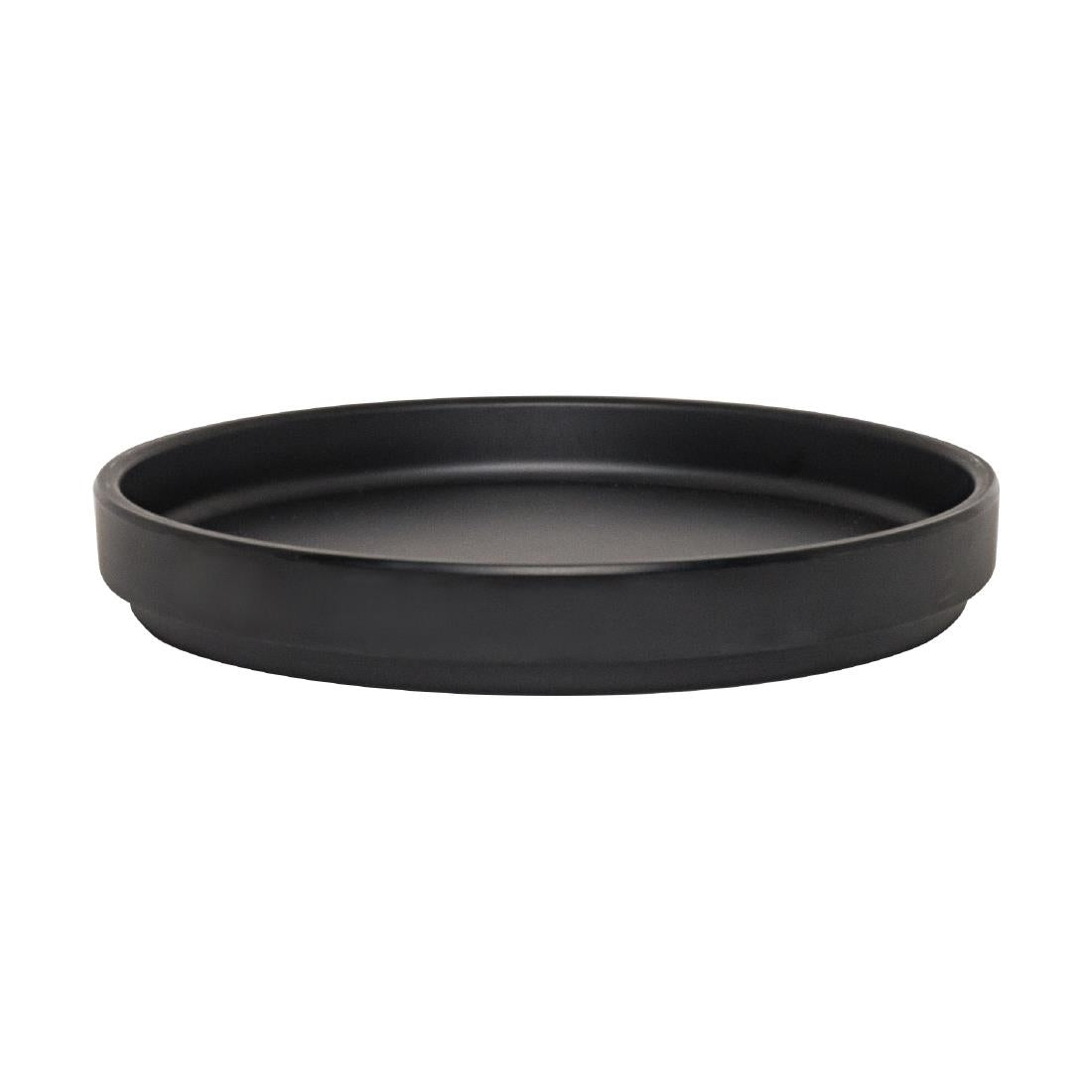 VV3578 Steelite Cali Black Stack Plate 159mm Dia 22mm H (Box 6)(Direct)