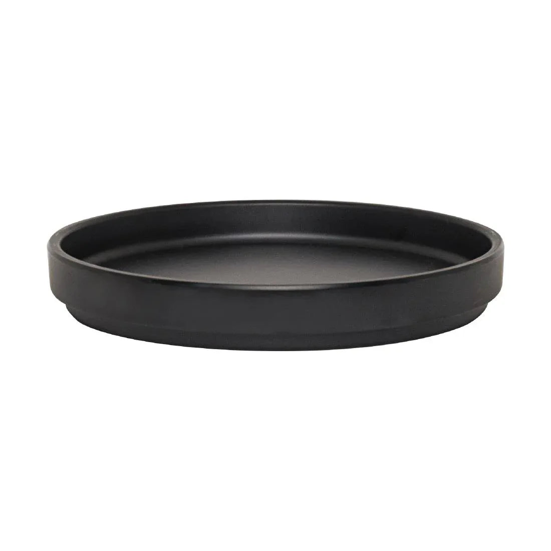 VV3578 Steelite Cali Black Stack Plate 159mm Dia 22mm H (Box 6)(Direct)