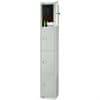 W932-CNS Elite Four Door Coin Return Locker with Sloping Top Grey - JD Catering Equipment Solutions Ltd