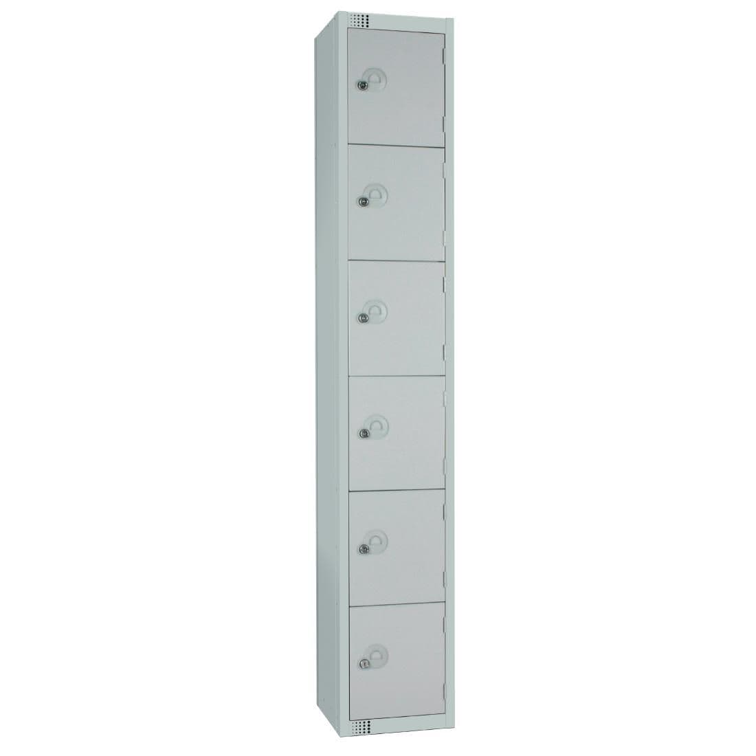 W933-C Elite Six Door Camlock Locker Grey