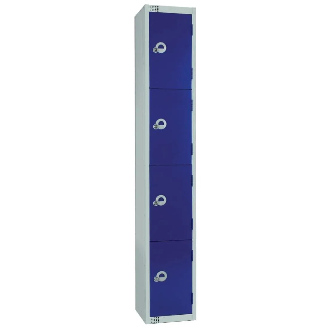 W947-CN Elite Four Door Coin Return Locker Blue - JD Catering Equipment Solutions Ltd