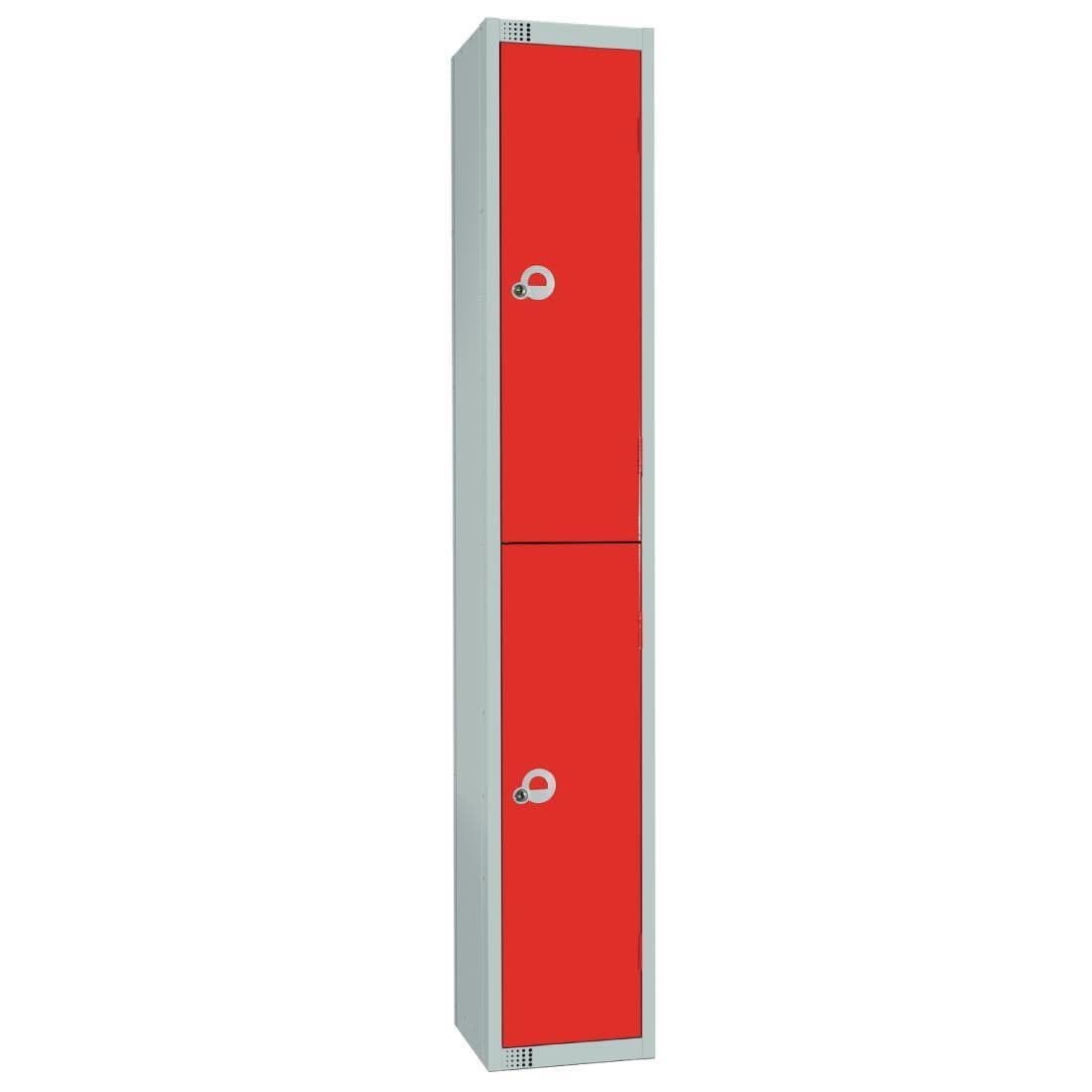 W950-C Elite Double Door Camlock Locker Red