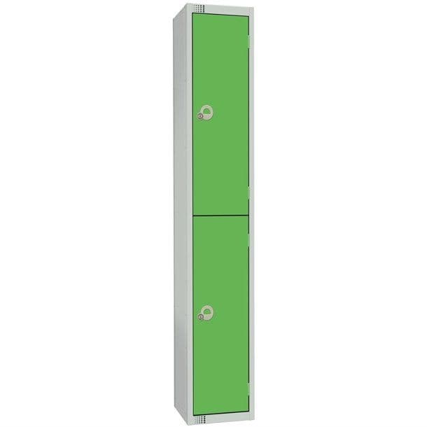W955-ELS Elite Double Door Electronic Combination Locker with Sloping Top Green