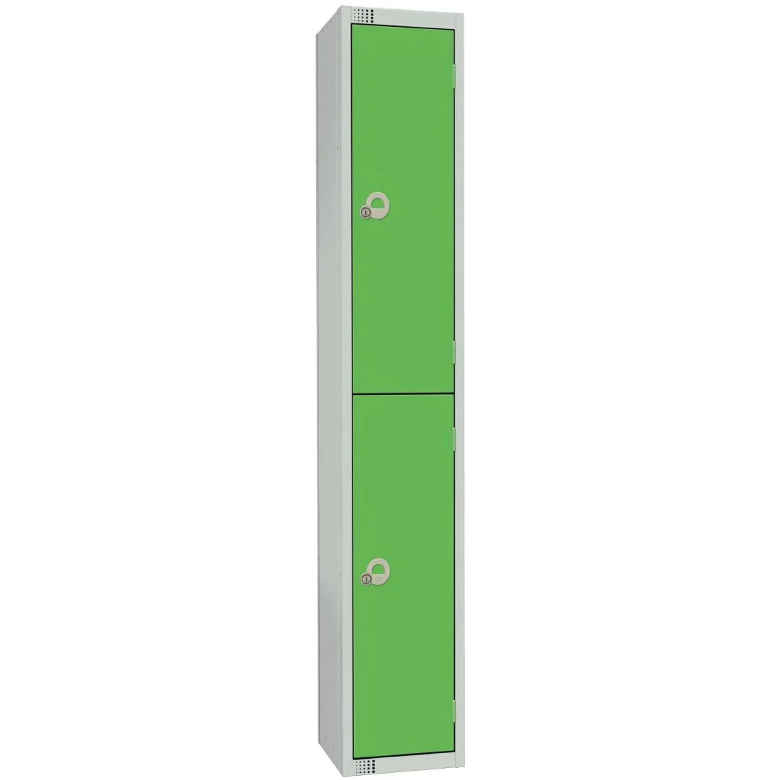 W955-CLS Elite Double Door Manual Combination Locker Locker Green with Sloping Top - JD Catering Equipment Solutions Ltd