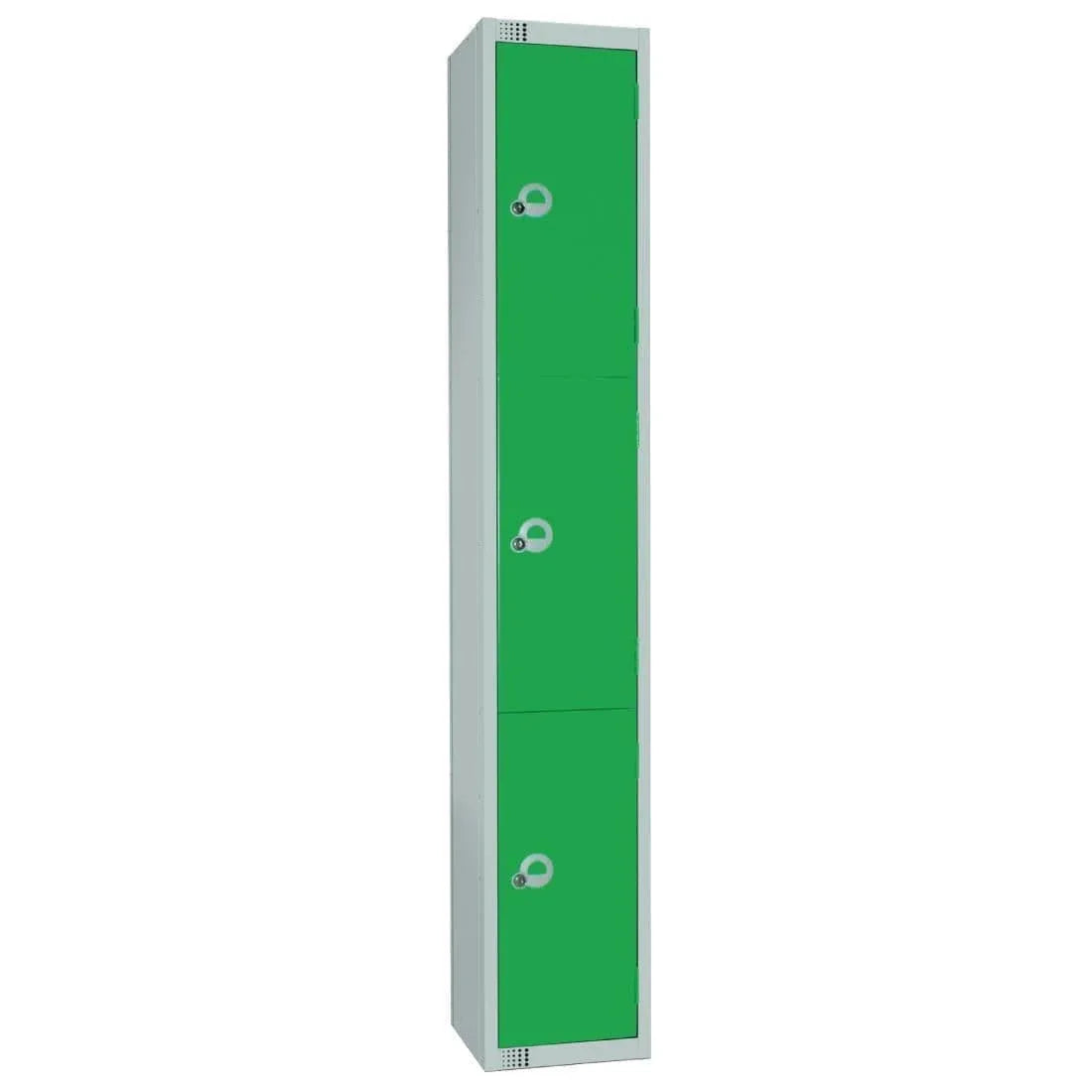 W956-CL Elite Three Door Manual Combination Locker Locker Green - JD Catering Equipment Solutions Ltd