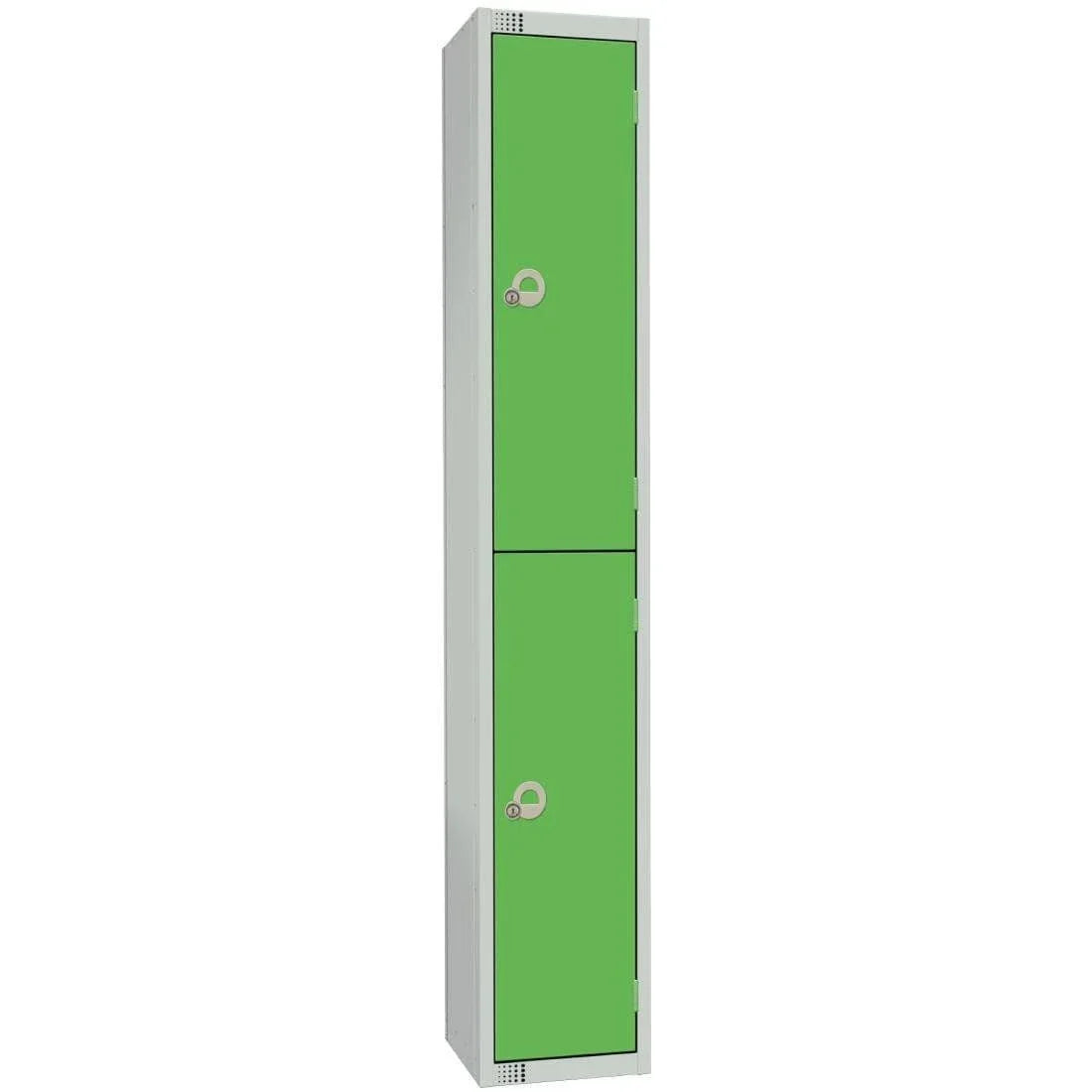 W985-ELS Elite Double Door Electronic Combination Locker with Sloping Top Green - JD Catering Equipment Solutions Ltd