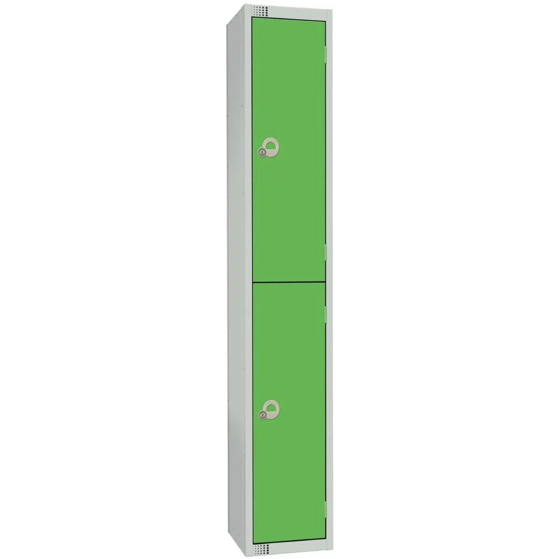 W985-CLS Elite Double Door Manual Combination Locker Locker Green with Sloping Top - JD Catering Equipment Solutions Ltd