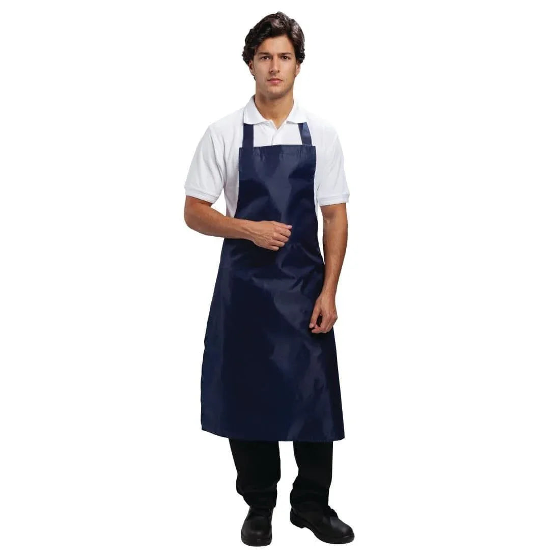 A896 Whites Light Duty Waterproof Bib Apron Blue - JD Catering Equipment Solutions Ltd